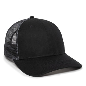One Size Black/Black USA Outdoor Cap OC771PM 