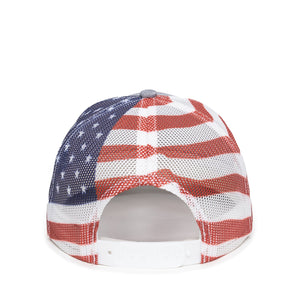 One Size LN Heathered Grey/USA Outdoor Cap OC771PM 
