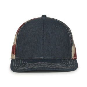 One Size Ln Heathered Navy/Old Glory Outdoor Cap OC771PM 