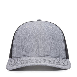 One Size LN Heathered Grey/Black Outdoor Cap OC771V 