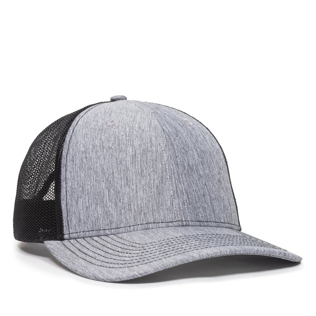 One Size LN Heathered Grey/Black Outdoor Cap OC771V 