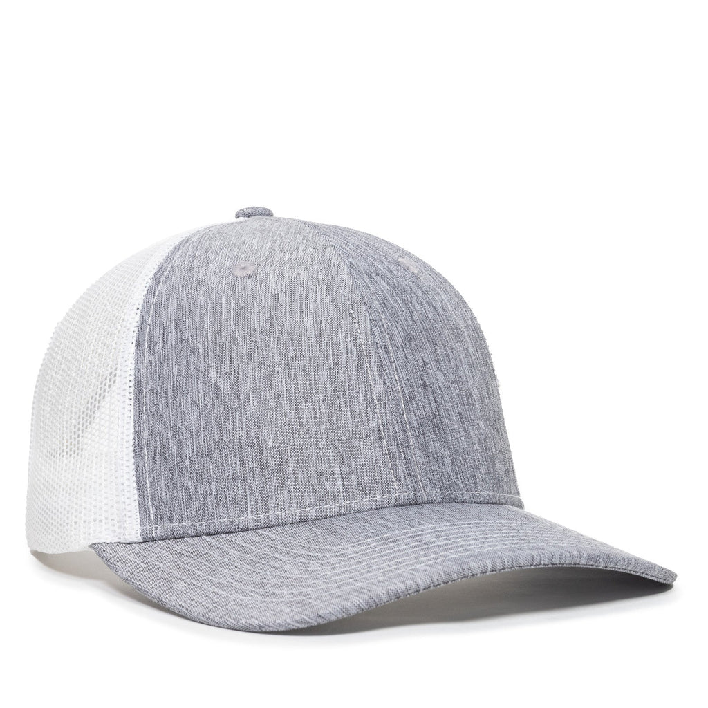 One Size LN Heathered Grey/White Outdoor Cap OC771V 