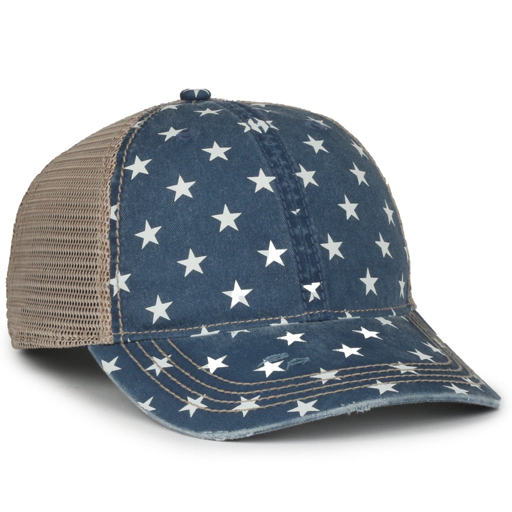 One Size Stars/Tea Stain Outdoor Cap OC801P 