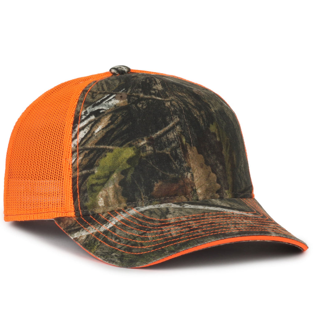 One Size Mossy Oak® Country DNA®/Neon Orange Outdoor Cap CGWM-301 