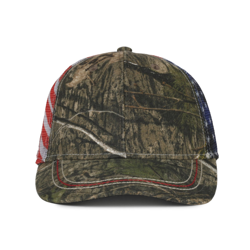 One Size Mossy Oak® Country DNA® /American Flag Outdoor Cap CWF-400M 