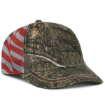 One Size Mossy Oak® Country DNA® /American Flag Outdoor Cap CWF-400M 