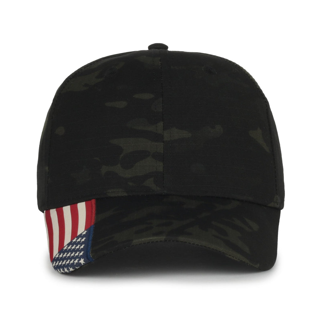 One Size Multicam® Black/USA Outdoor Cap CWF-405 