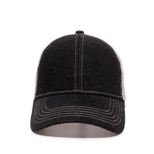 One Size Black Denim/Putty Outdoor Cap DN-200M 