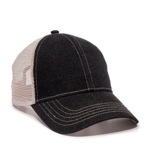 One Size Black Denim/Putty Outdoor Cap DN-200M 