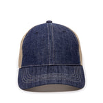 One Size Blue Denim/Khaki Outdoor Cap DN-200M