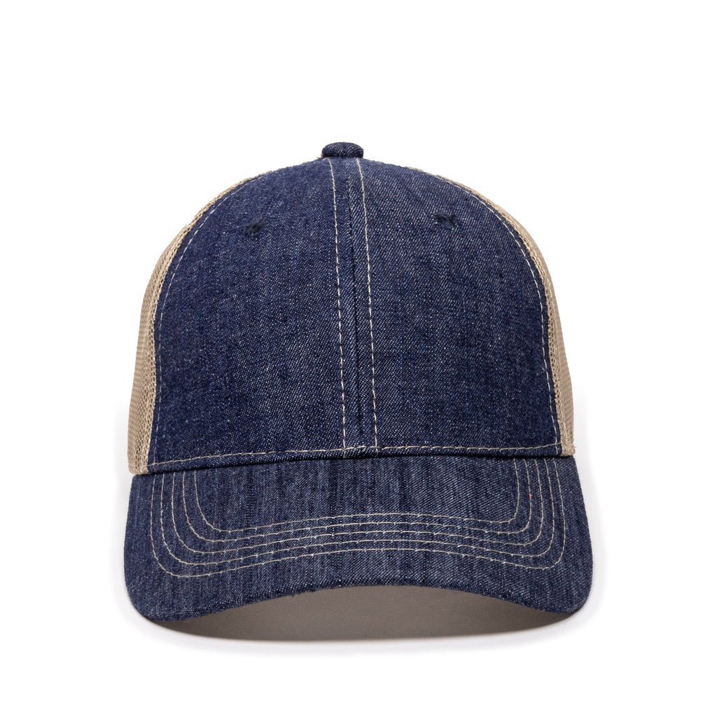 One Size Blue Denim/Khaki Outdoor Cap DN-200M 