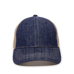 One Size Blue Denim/Khaki Outdoor Cap DN-200M 