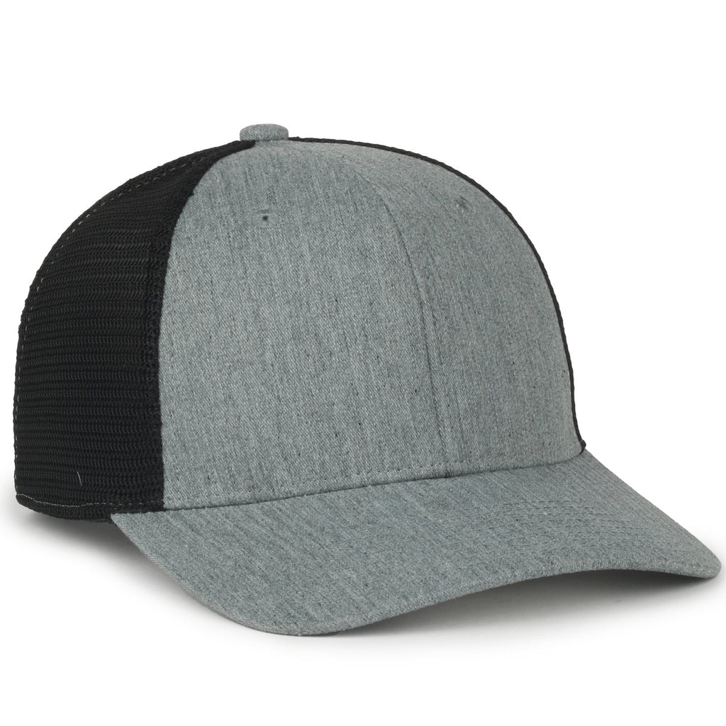 One Size Heathered Grey/Black Outdoor Cap FLX672M 