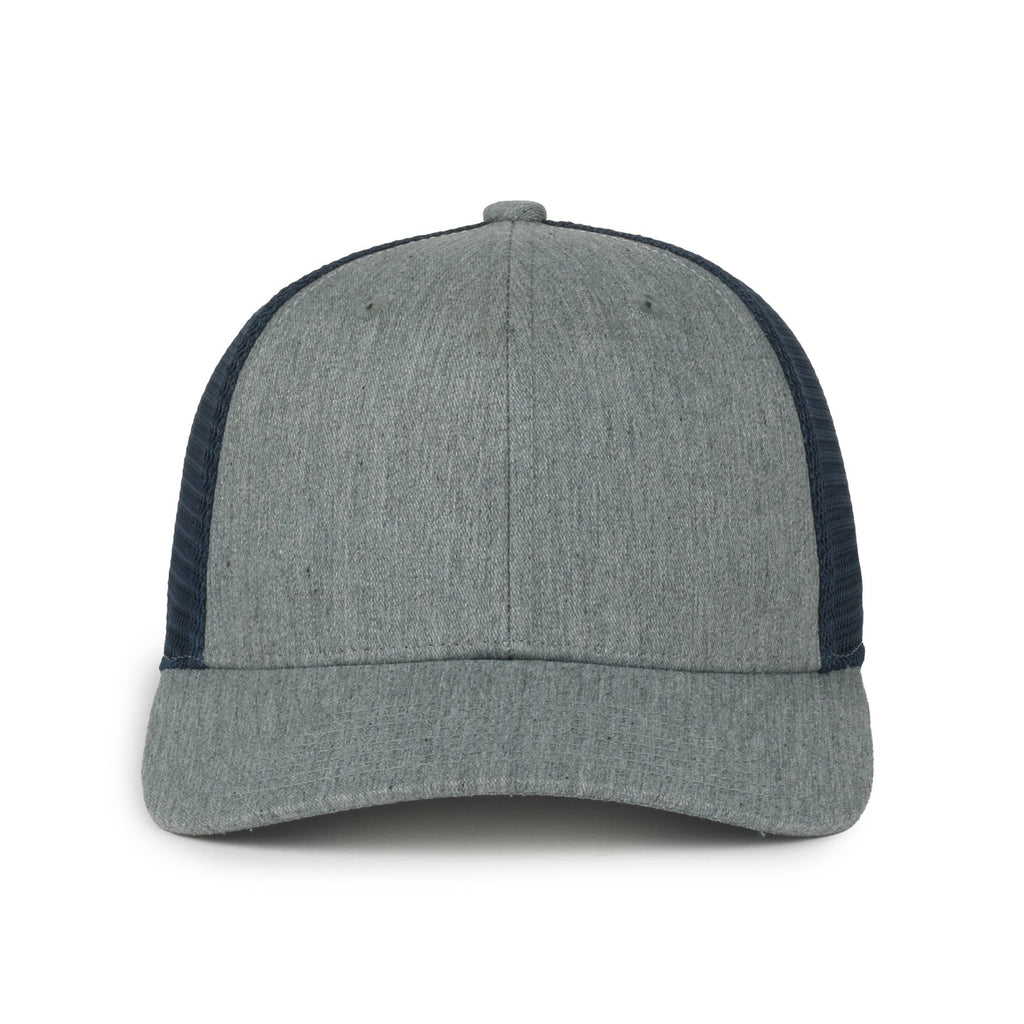 One Size Heathered Grey/Navy Outdoor Cap FLX672M 