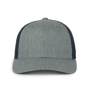 One Size Heathered Grey/Navy Outdoor Cap FLX672M 