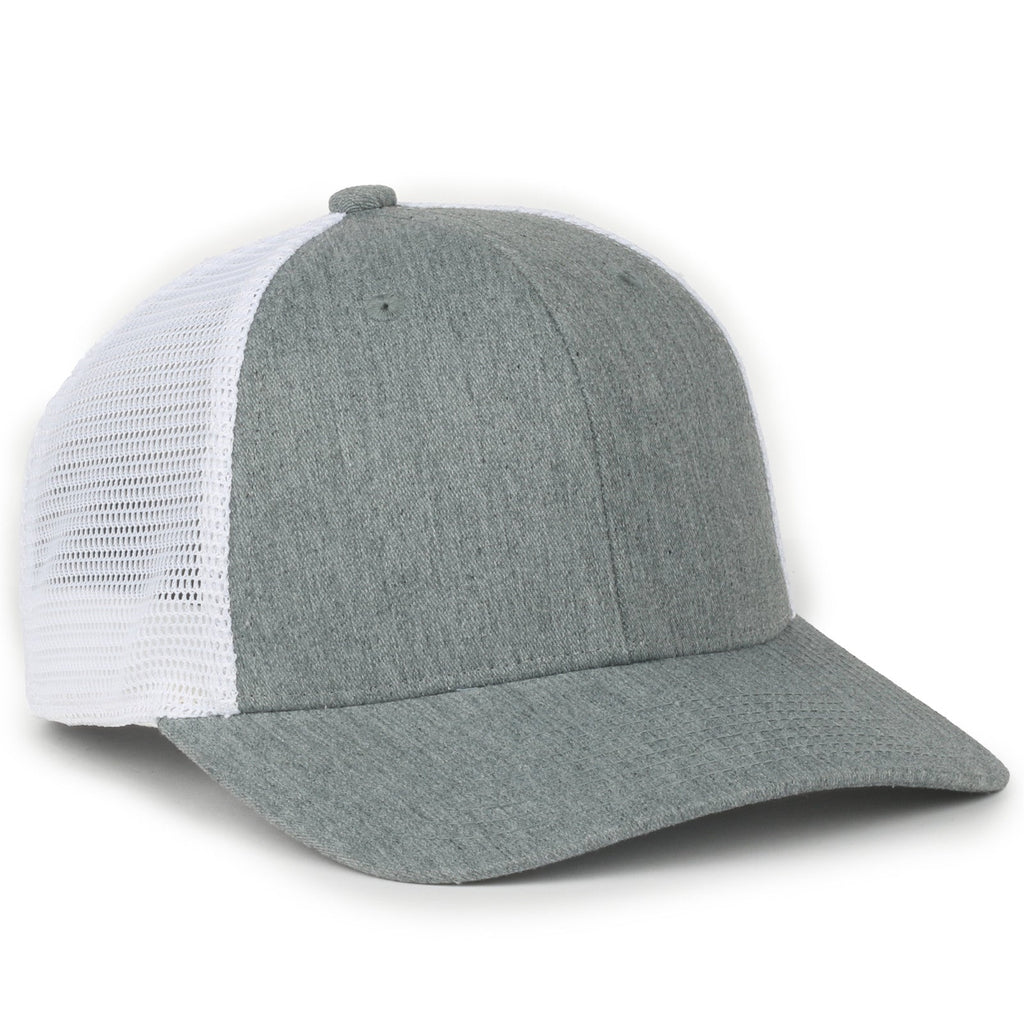 One Size Heathered Grey/White Outdoor Cap FLX672M 