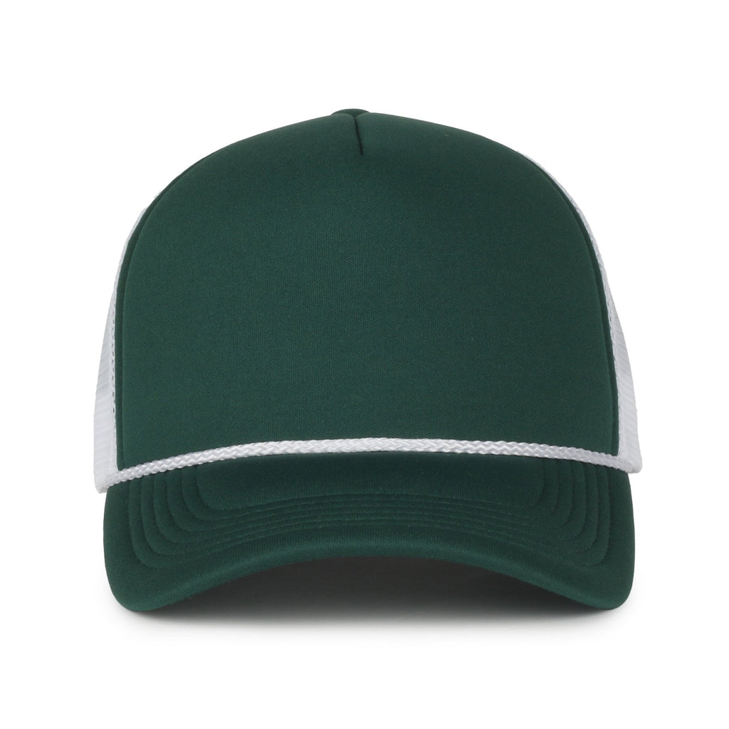 One Size Dark Green/White Outdoor Cap OCFOAM 