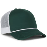 One Size Dark Green/White Outdoor Cap OCFOAM 