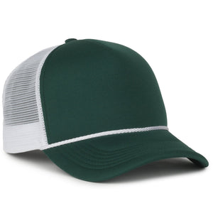 One Size Dark Green/White Outdoor Cap OCFOAM 