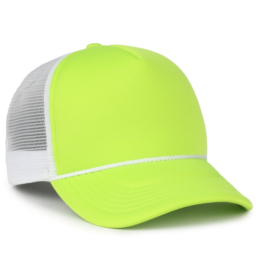 One Size Neon Lime/White Outdoor Cap OCFOAM 