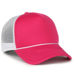 One Size Neon Pink/White Outdoor Cap OCFOAM 