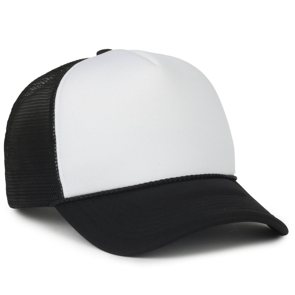 One Size White/Black/Black Outdoor Cap OCFOAM 
