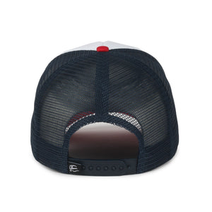 One Size White/Navy/Red Outdoor Cap OCFOAM 