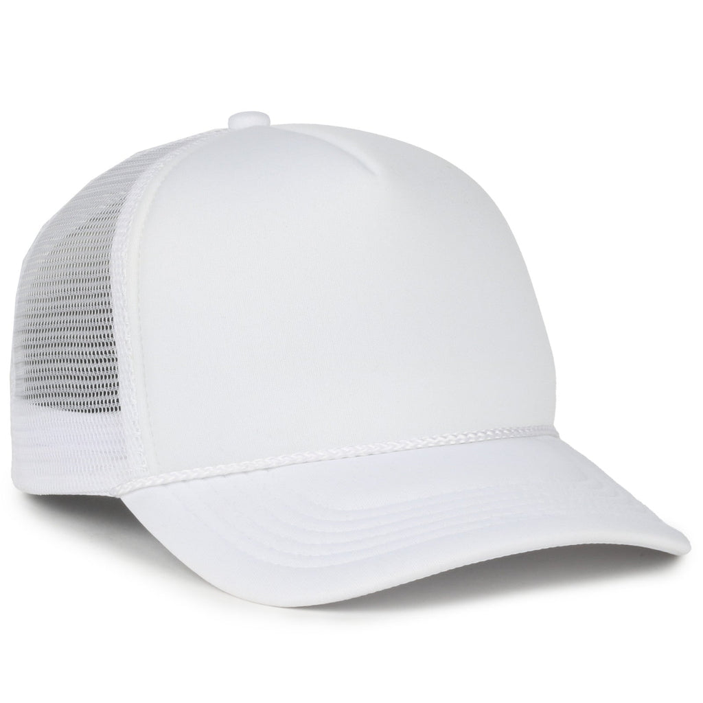 One Size White/White Outdoor Cap OCFOAM 
