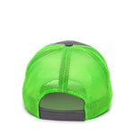 One Size Charcoal/Neon Green Outdoor Cap FWT-130 
