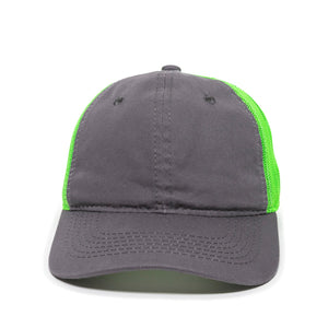 One Size Charcoal/Neon Green Outdoor Cap FWT-130 