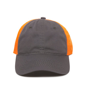 One Size Charcoal/Neon Orange Outdoor Cap FWT-130 