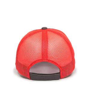 One Size Charcoal/Neon Red Outdoor Cap FWT-130 