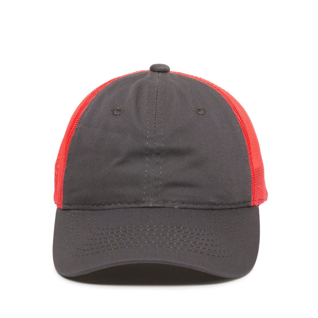 One Size Charcoal/Neon Red Outdoor Cap FWT-130 