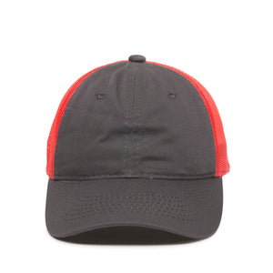 One Size Charcoal/Neon Red Outdoor Cap FWT-130 