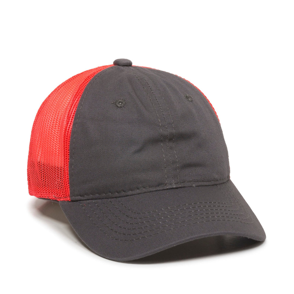 One Size Charcoal/Neon Red Outdoor Cap FWT-130 