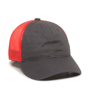 One Size Charcoal/Neon Red Outdoor Cap FWT-130 