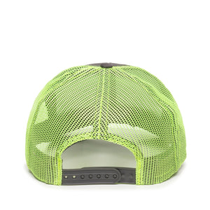 One Size Charcoal/Neon Yellow Outdoor Cap MBW-600 