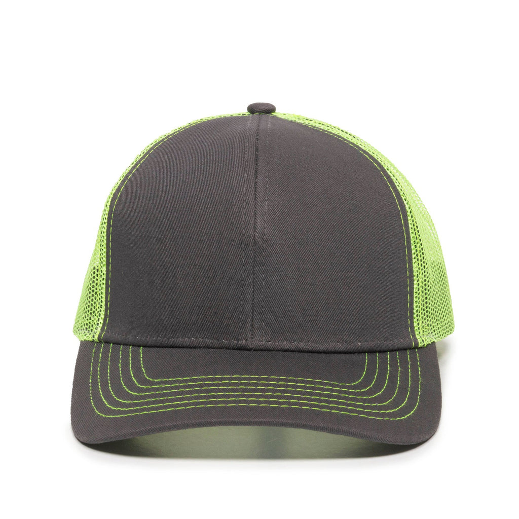 One Size Charcoal/Neon Yellow Outdoor Cap MBW-600 