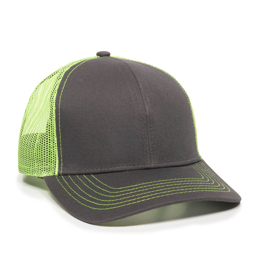 One Size Charcoal/Neon Yellow Outdoor Cap MBW-600 