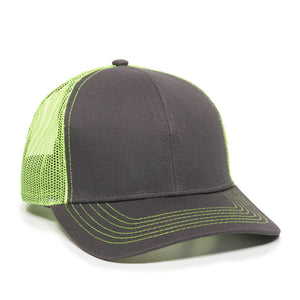 One Size Charcoal/Neon Yellow Outdoor Cap MBW-600 