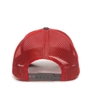 One Size Charcoal/Red Outdoor Cap MBW-600 