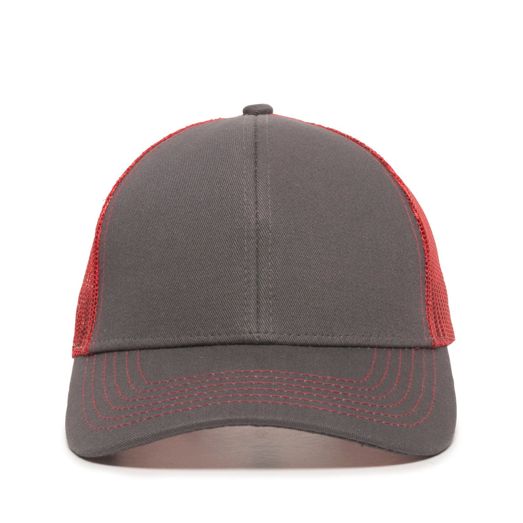 One Size Charcoal/Red Outdoor Cap MBW-600 