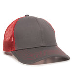 One Size Charcoal/Red Outdoor Cap MBW-600 