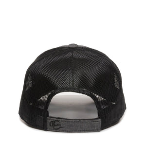 One Size Heathered Black/Black Outdoor Cap MBW-800CB 