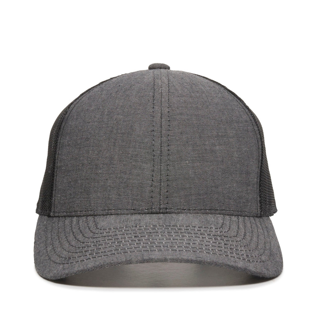 One Size Heathered Black/Black Outdoor Cap MBW-800CB 