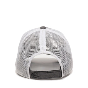 One Size Heathered Black/White Outdoor Cap MBW-800CB 