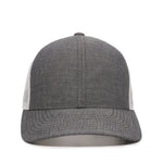 One Size Heathered Black/White Outdoor Cap MBW-800CB