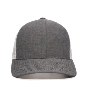 One Size Heathered Black/White Outdoor Cap MBW-800CB 