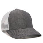 One Size Heathered Black/White Outdoor Cap MBW-800CB