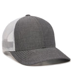 One Size Heathered Black/White Outdoor Cap MBW-800CB 